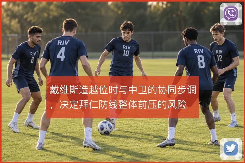 戴维斯造越位时与中卫的协同步调，决定拜仁防线整体前压的风险